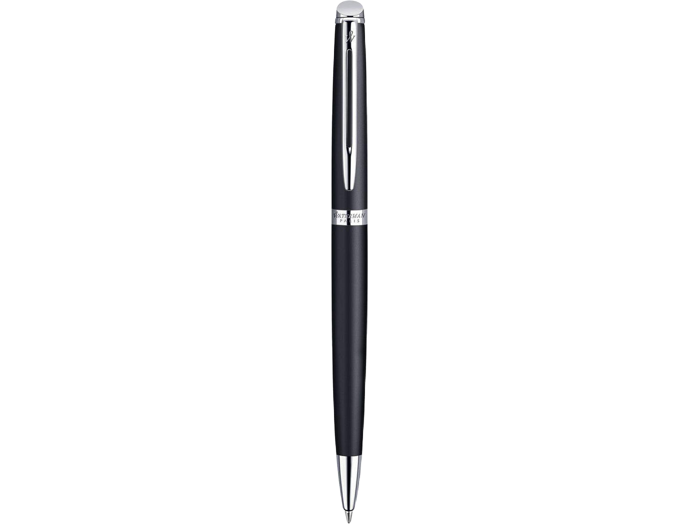 Waterman Hemisphere Ballpoint - Matte Blue Ink - Black Matte - Silver Trim - Ballpoint Pens