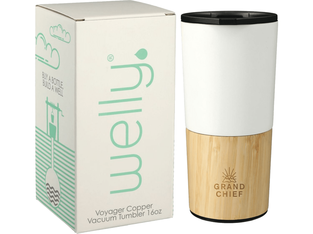 Welly® Copper Vacuum Tumbler 16oz w/ GB - Travel Tumblers - SwagWear