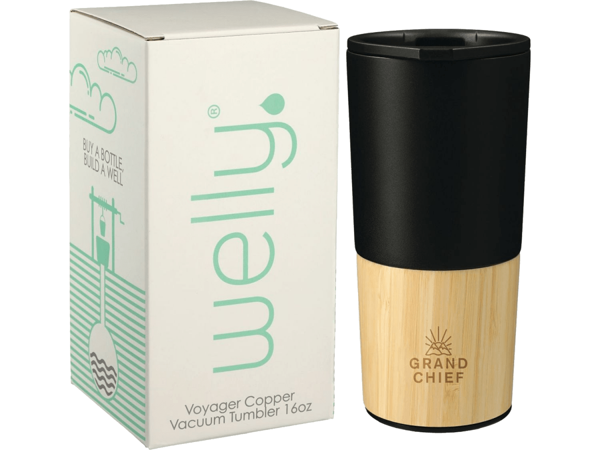 Welly® Copper Vacuum Tumbler 16oz w/ GB - Travel Tumblers - SwagWear