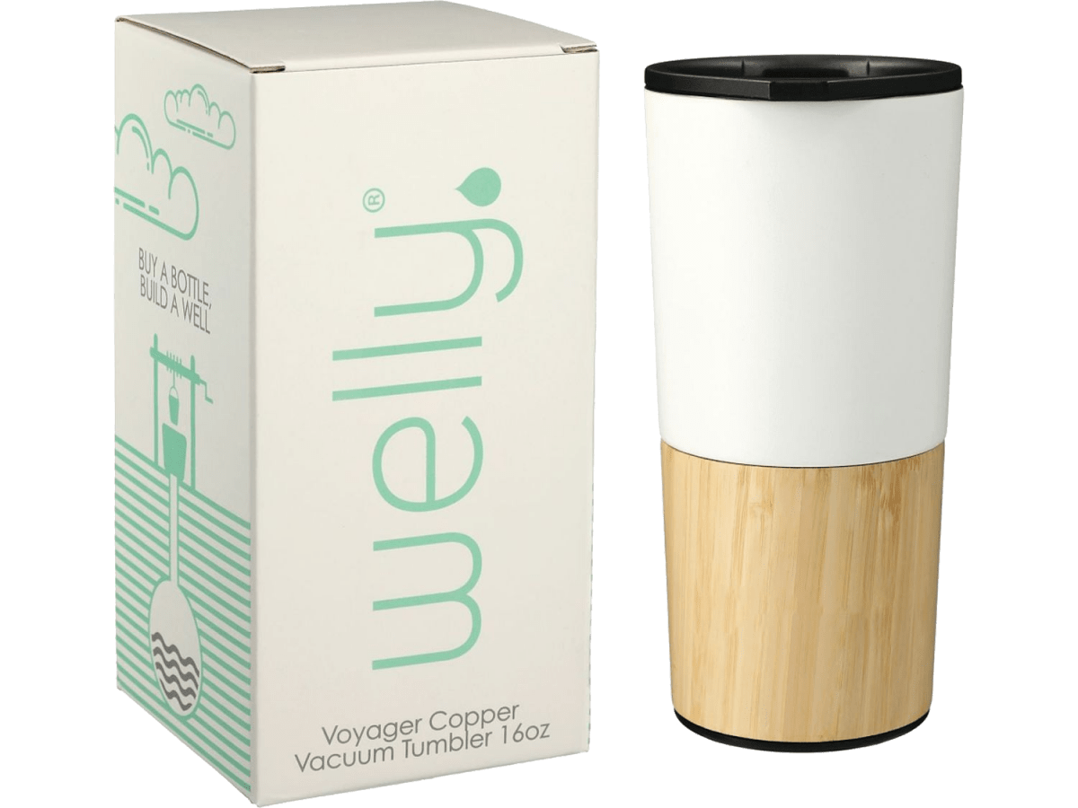 Welly® Copper Vacuum Tumbler 16oz w/ GB - Travel Tumblers - SwagWear