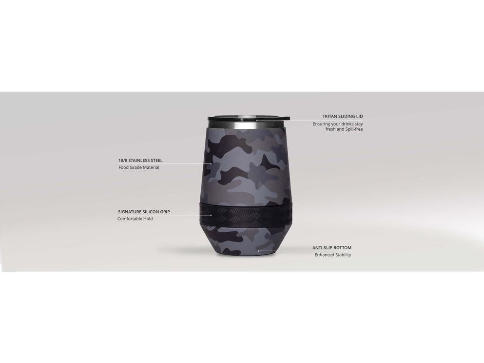 Elemental Recess 10oz Wine Tumbler - Matte Black