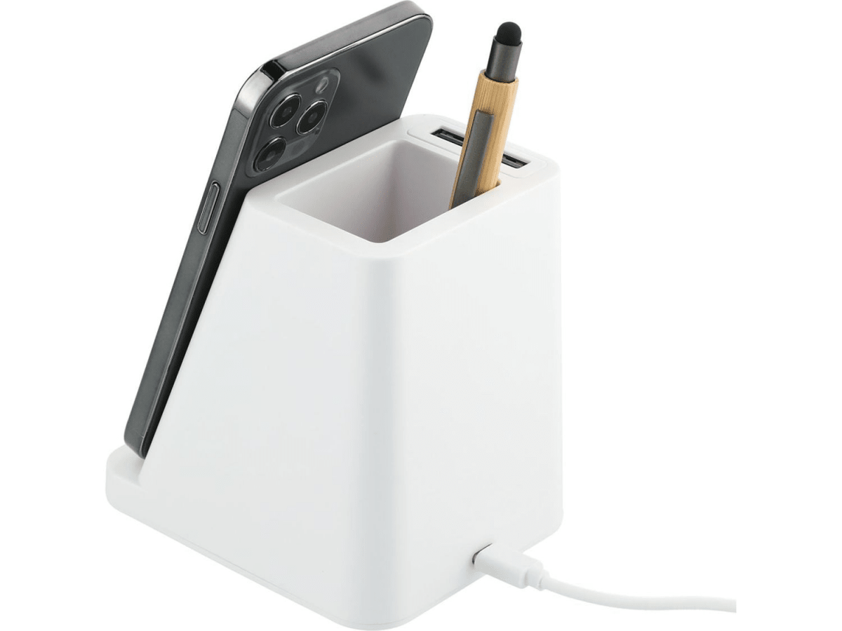 Wireless Charging Pen Holder w/ Dual Outputs - Charging Stands - SwagWear