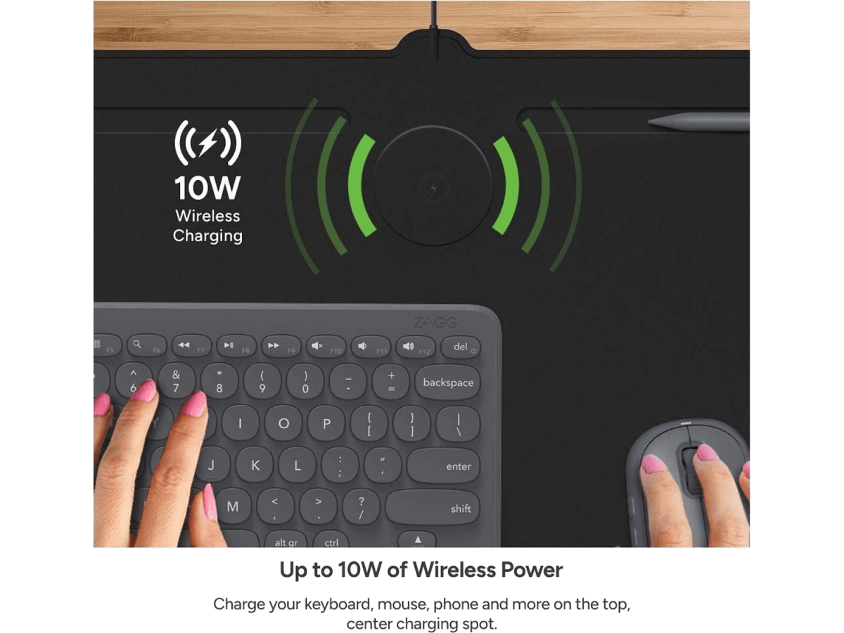 Zagg Desk Mat with Wireless Charging - Charging Pads - SwagWear