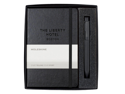 Moleskine® Medium Notebook and GO Pen Gift Set
