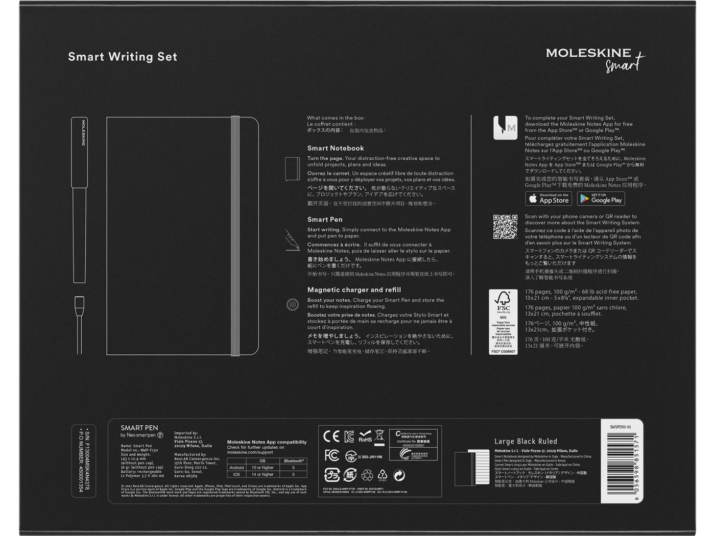 Moleskine® Smart Writing Set - Ruled Large