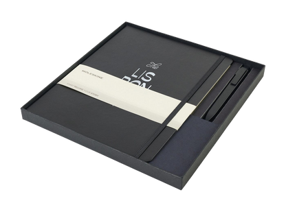 Moleskine® X-Large Notebook and GO Pen Gift Set