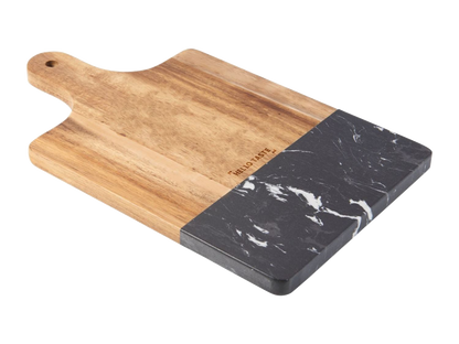 Black Marble and Wood Cutting Board