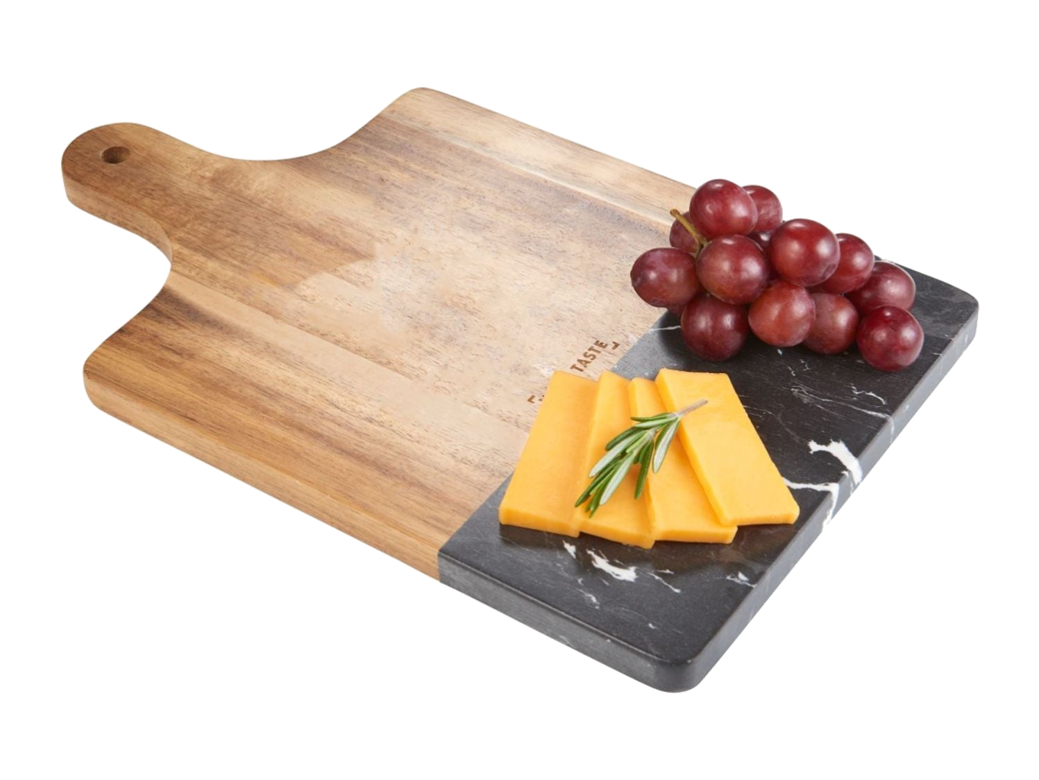 Black Marble and Wood Cutting Board