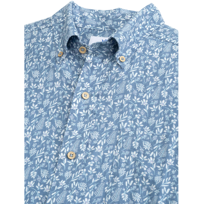 Southern Tide Men's Linen Rayon Ditzy Floral Short-Sleeve Sport Shirt