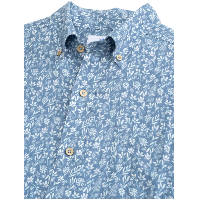 Southern Tide Men's Linen Rayon Ditzy Floral Short-Sleeve Sport Shirt