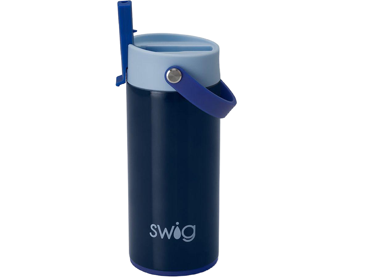 12 Oz. Swig Life™ Flip + Sip Slim Tumbler - Blue with Light Blue Lid. / 12oz - Tumblers w/Straws