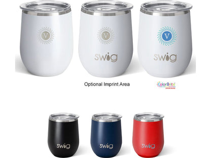 12 Oz. Swig Life™ Stainless Steel Stemless Wine Tumbler - Wine Tumblers - SwagWear
