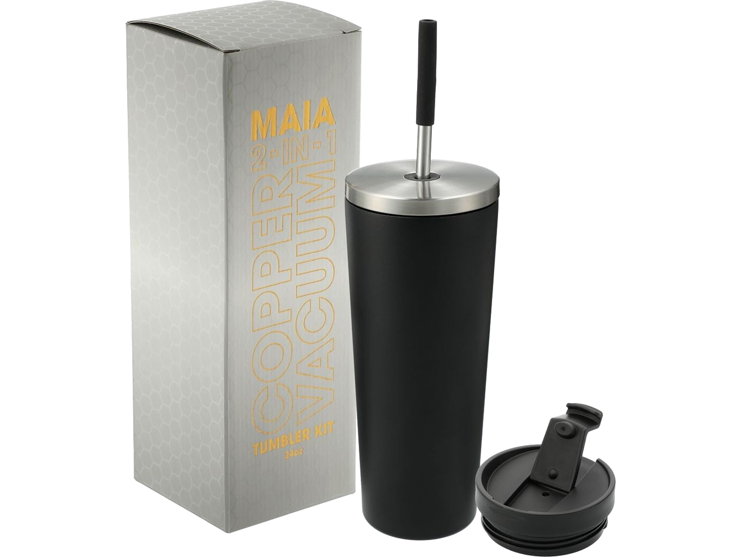 Maia 2-in-1 Copper Vacuum Tumbler Kit 24oz