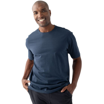 Man wearing eclipse tee with white background |Color:Eclipse