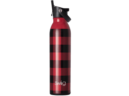 20 Oz. Swig Life™ Buffalo Plaid Stainless Steel Bottle - Drinkware - SwagWear