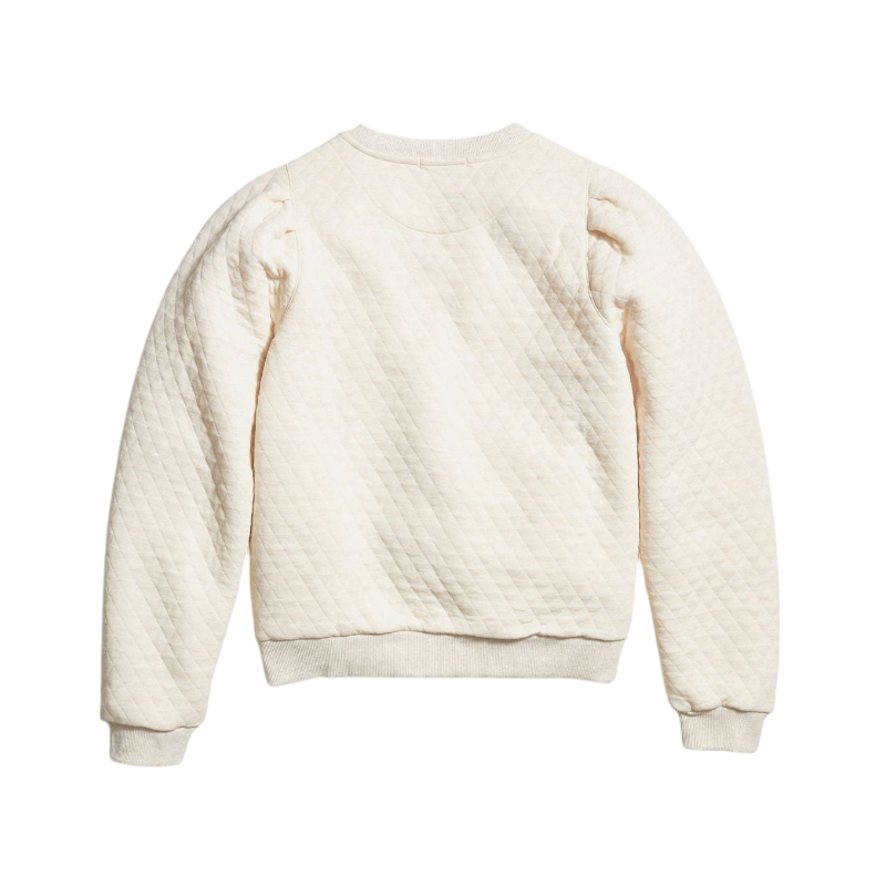 Marine Layer Women's Corbet Quilted Puff Sleeve Crewneck