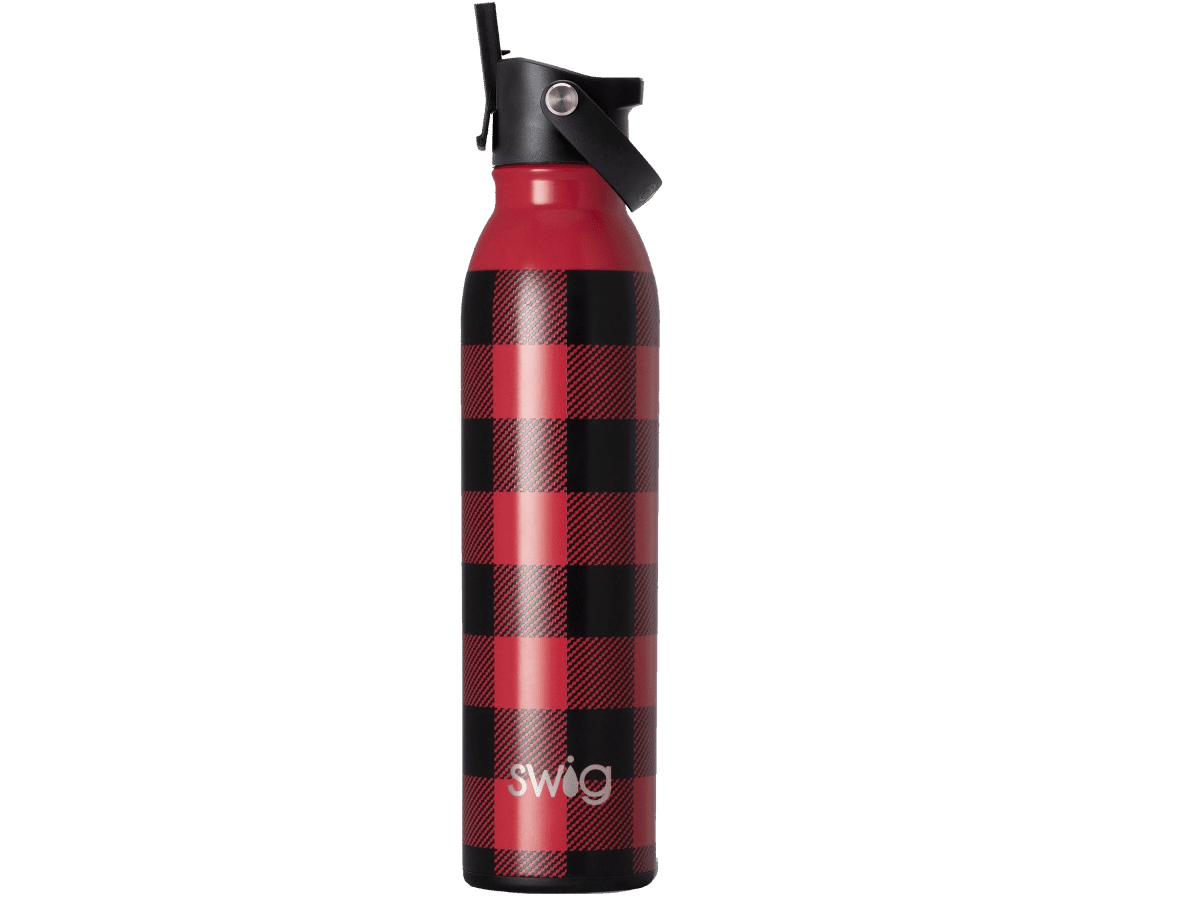 22 Oz. Swig Life™ Buffalo Plaid Stainless Steel Tumbler - Drinkware - SwagWear
