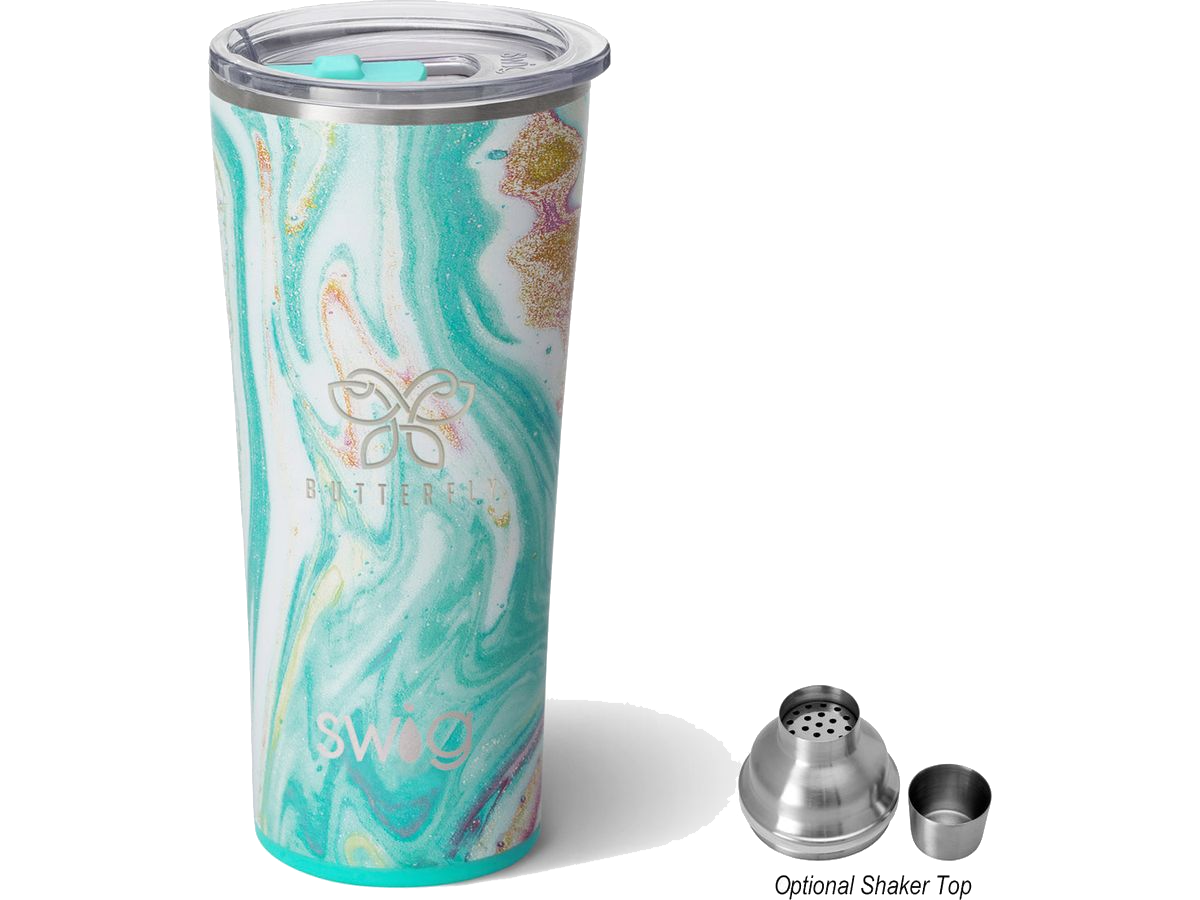 22 Oz. Swig Life™ Wanderlust Tumbler - Blue and Pink with White Accents / 22oz - Tumblers