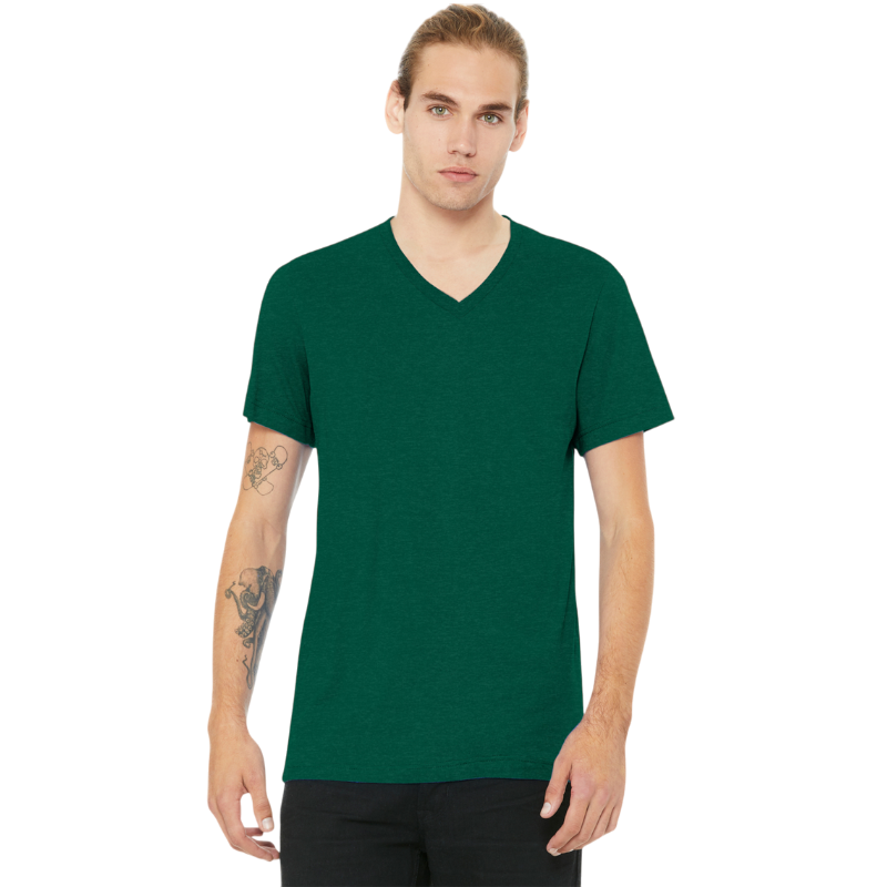 BELLA+CANVAS® Unisex Heather CVC V-Neck Tee