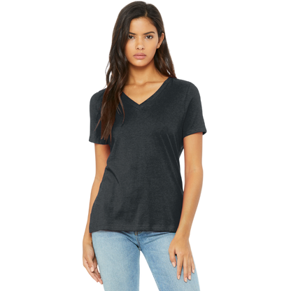 BELLA+CANVAS® Women’s Relaxed Heather CVC V-Neck Tee
