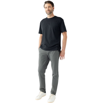 Man in olive tee with white background |Color:Olive
