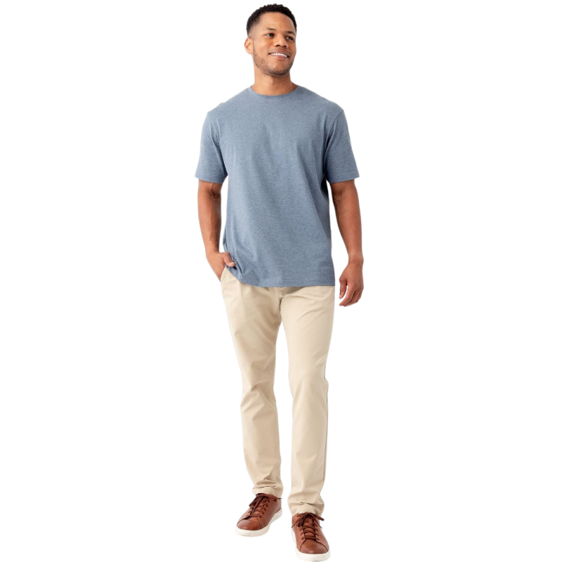 Man in olive tee with white background |Color:Olive