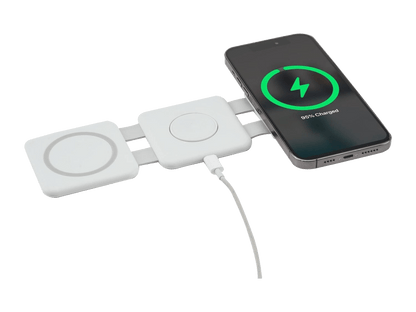 3-in-1 Power Fold 15W MagClick™ Wireless Chargers - Wireless Power Banks - SwagWear