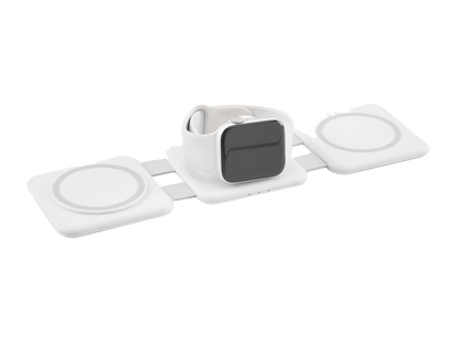 3-in-1 Power Fold 15W MagClick™ Wireless Chargers - Wireless Power Banks - SwagWear