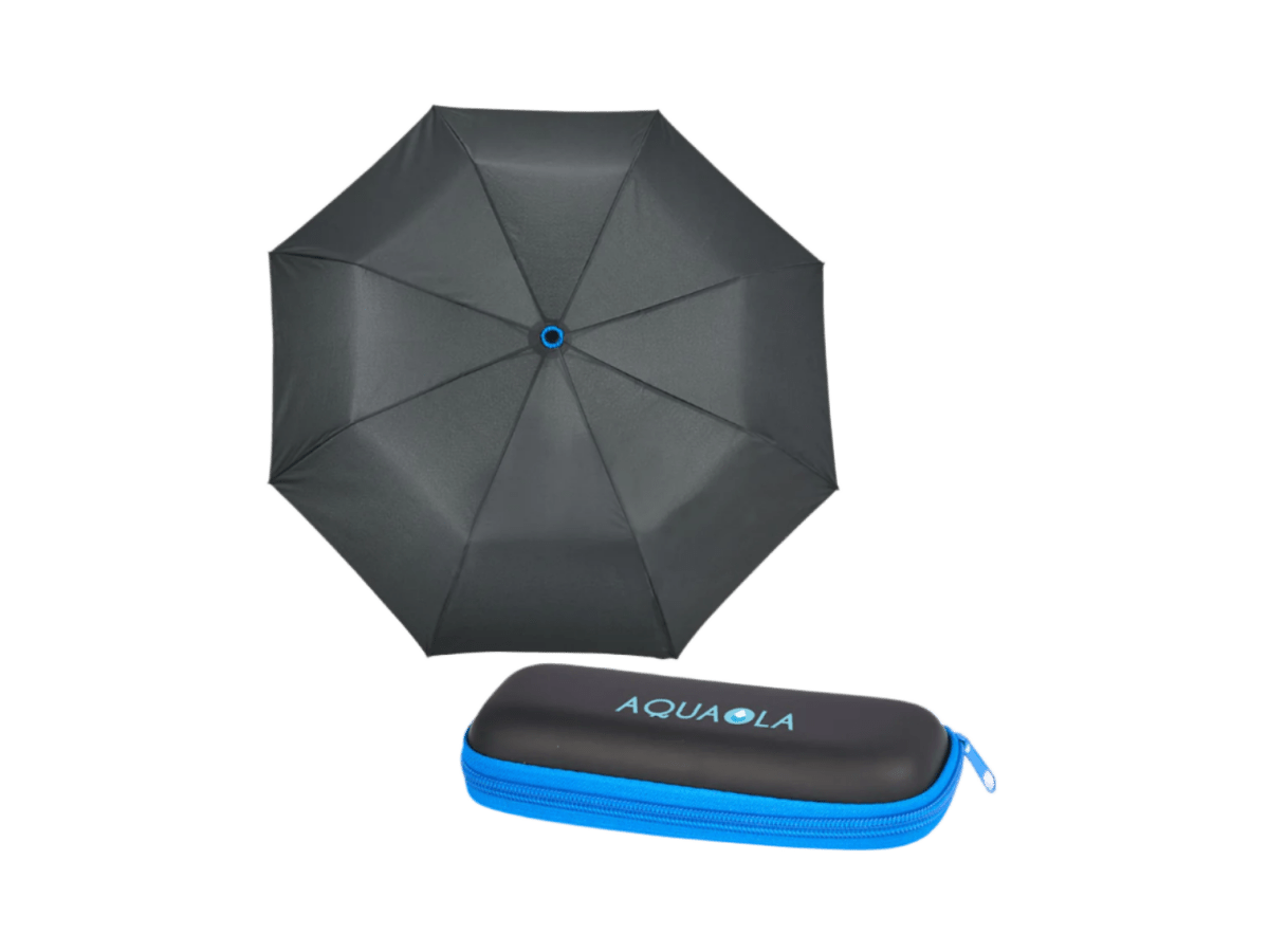 37" Compact Travel Umbrella With Case - Travel Umbrellas - SwagWear