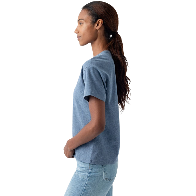 Woman wearing black tee with white background |Color:Jet Black