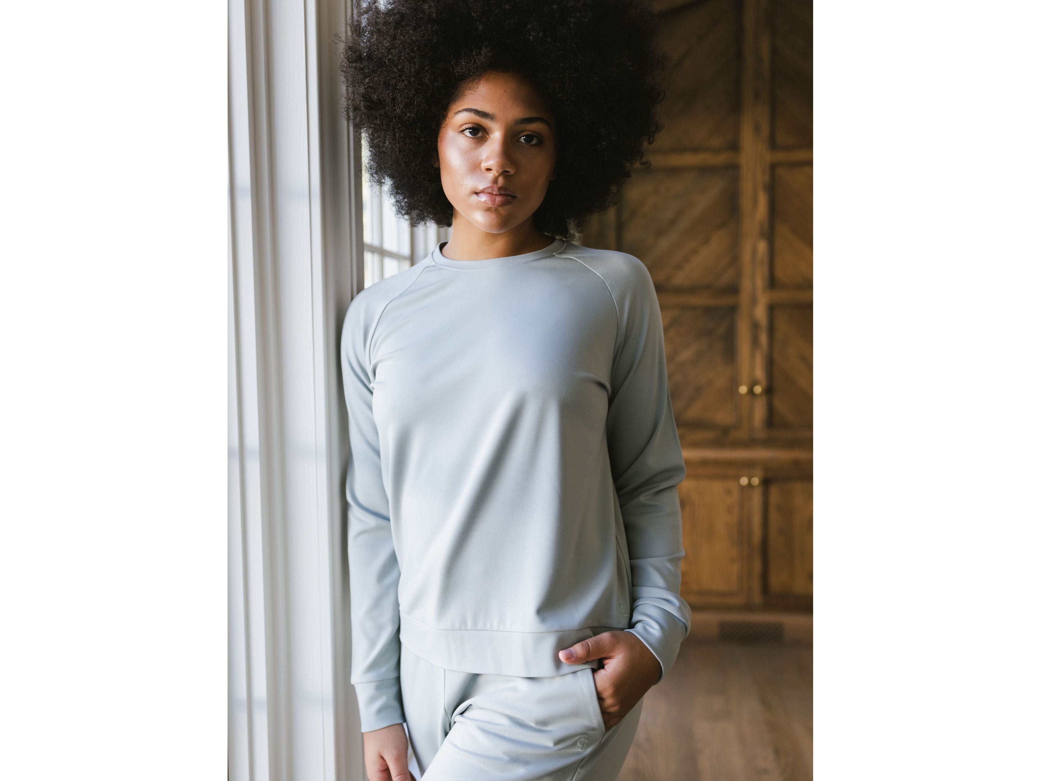 Cozy Earth Women's Ultra-Soft Bamboo Pullover Crew