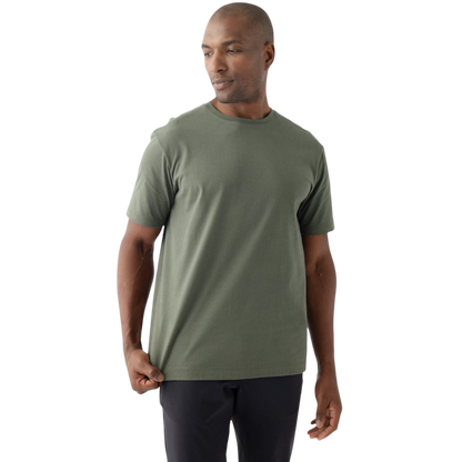 Man in olive tee with white background |Color:Olive