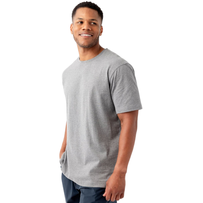Man in olive tee with white background |Color:Olive