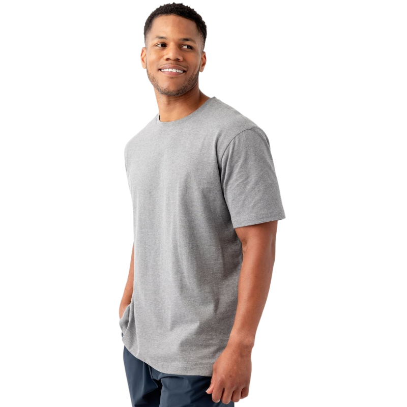 Man in olive tee with white background |Color:Olive
