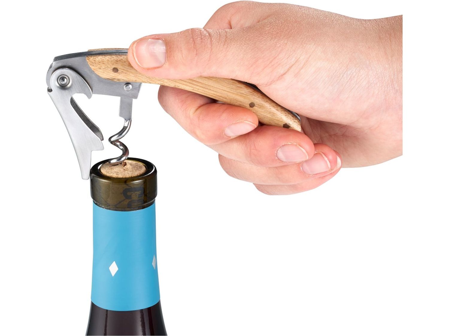 4 Piece Bamboo Wine Gift Set - Natural - Barware