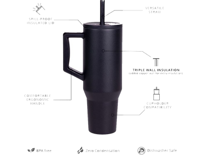 Elemental Commuter 40oz Tumbler - Black