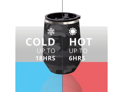 Elemental Recess 10oz Wine Tumbler - Black Camo
