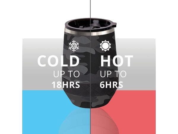 Elemental Recess 10oz Wine Tumbler - Black Camo