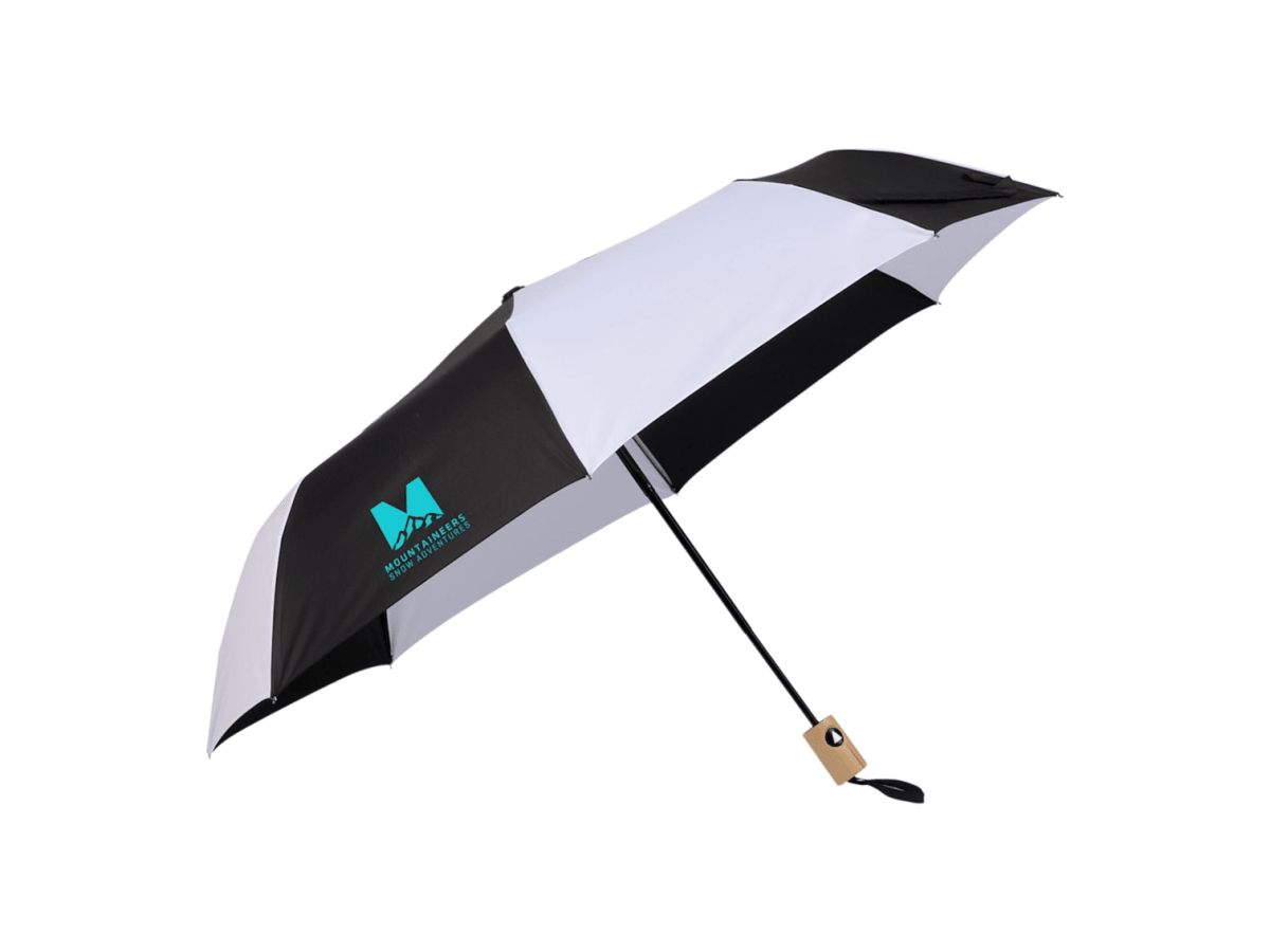 42" Recycled Folding Auto Open Umbrella - Auto Umbrellas - SwagWear