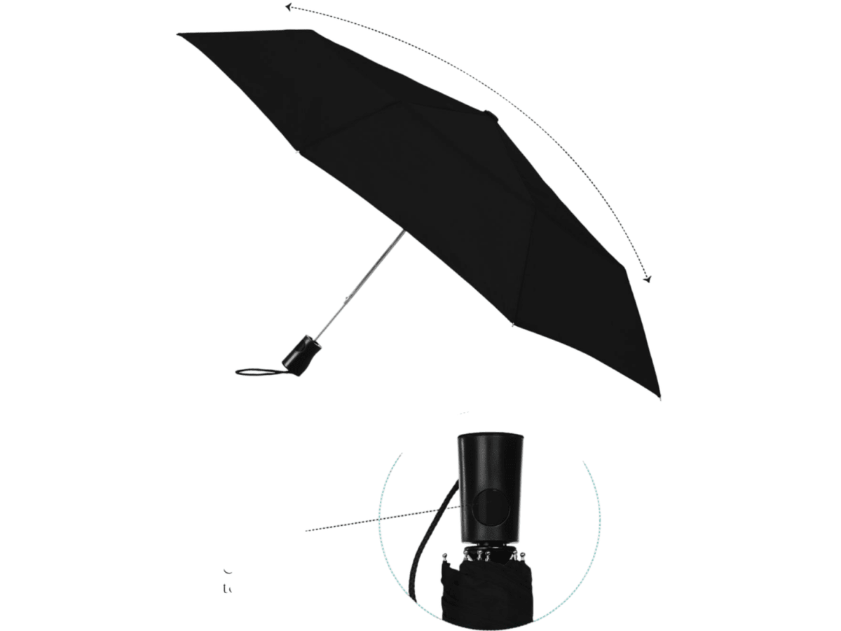 42" totes® 3 Section Auto Open Umbrella - Auto Umbrellas - SwagWear