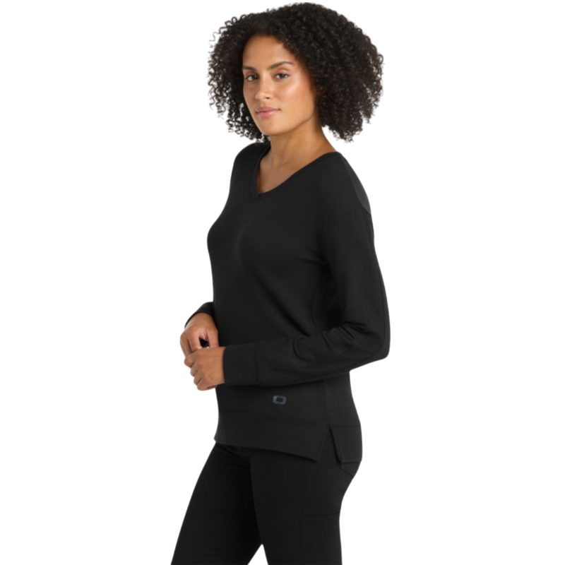 OGIO® Women's Luuma Flex Long Sleeve V-Neck