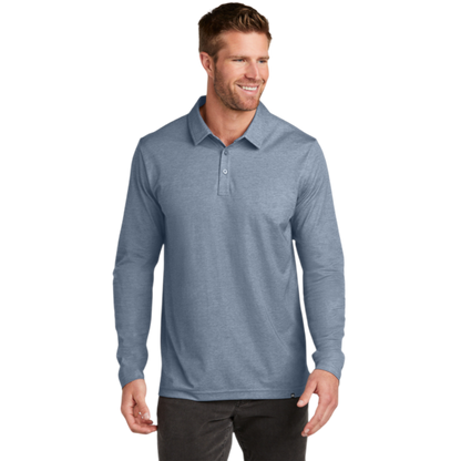 TravisMathew Oceanside Heather Long Sleeve Polo