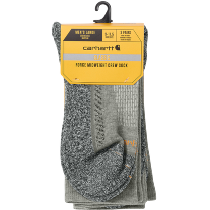 Carhartt Force® Midweight Crew Sock (3-Pack)