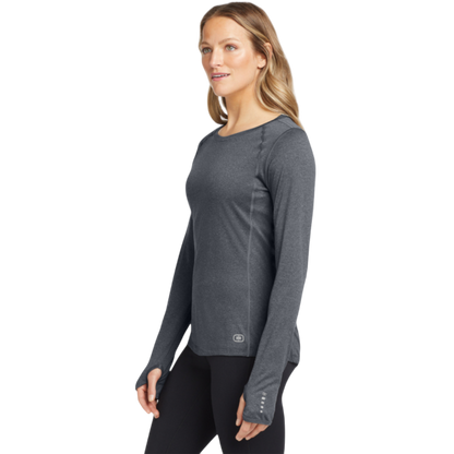 OGIO® Women's Long Sleeve Pulse Crew