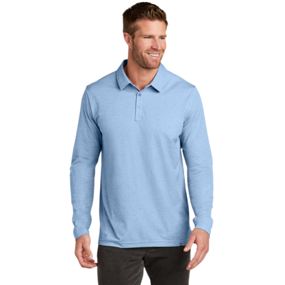 TravisMathew Oceanside Heather Long Sleeve Polo