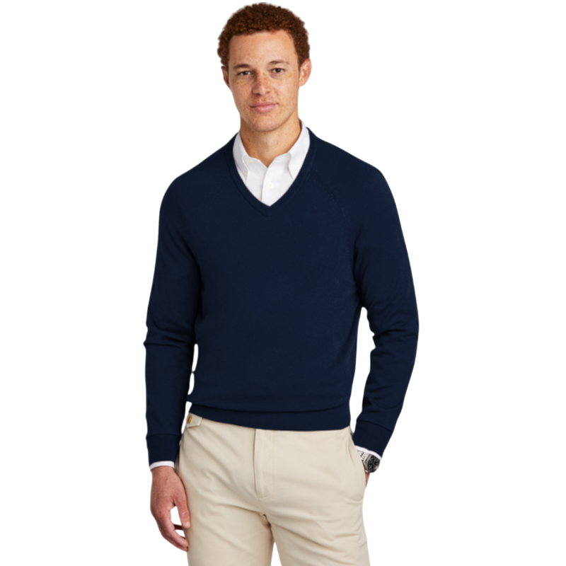 Brooks Brothers® Cotton Stretch V-Neck Sweater
