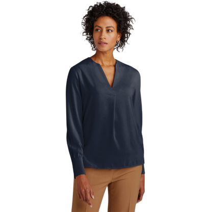 Brooks Brothers® Women’s Open-Neck Satin Blouse