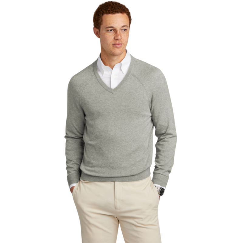 Brooks Brothers® Cotton Stretch V-Neck Sweater