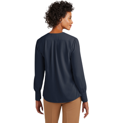 Brooks Brothers® Women’s Open-Neck Satin Blouse