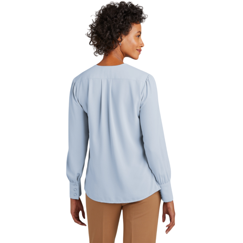 Brooks Brothers® Women’s Open-Neck Satin Blouse